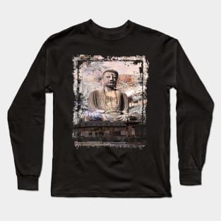 Japanese Buddha Statue Japan Kamakura Collage Art 65 Long Sleeve T-Shirt